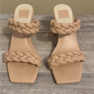 Dolce Vita Women's Cream Braid Paily Heels, Size 8